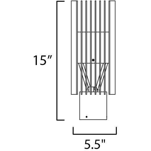 Rampart LED 15 inch Black Outdoor Pole/Post Mount