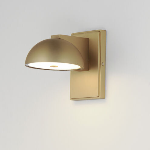 Cauldron LED 7 inch Gold Outdoor Wall Mount