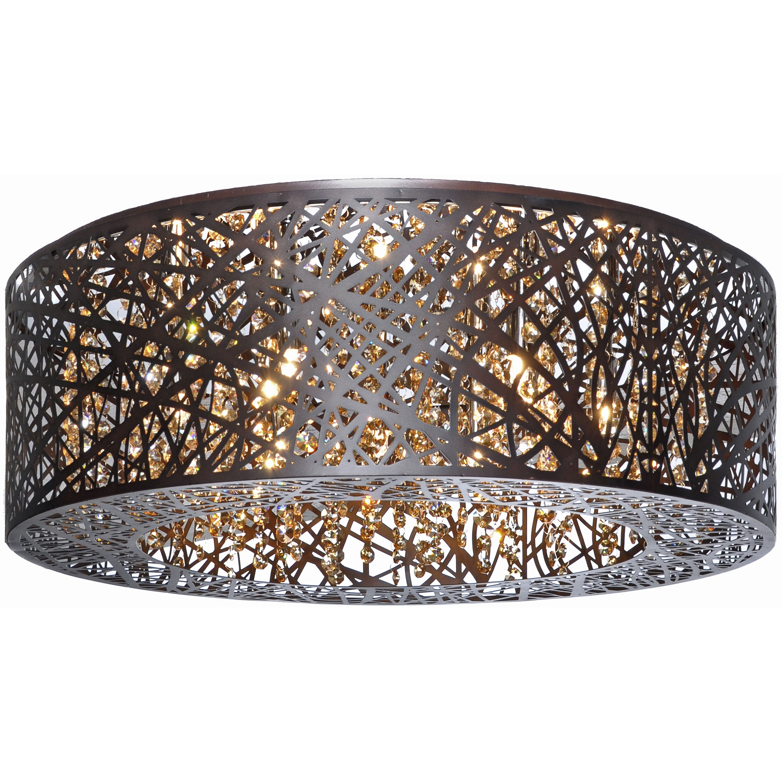 Inca LED 23.5 inch Bronze Flush Mount Ceiling Light in Cognac