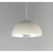 Hemisphere LED 9 inch Gloss Taupe and Aluminum Single Pendant Ceiling Light