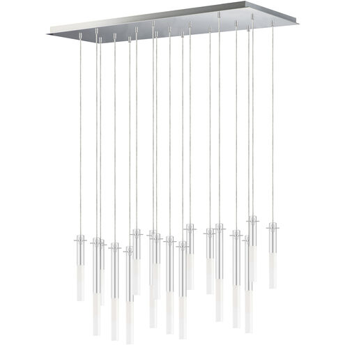Pipette LED 23.5 inch Polished Chrome Multi-Light Pendant Ceiling Light