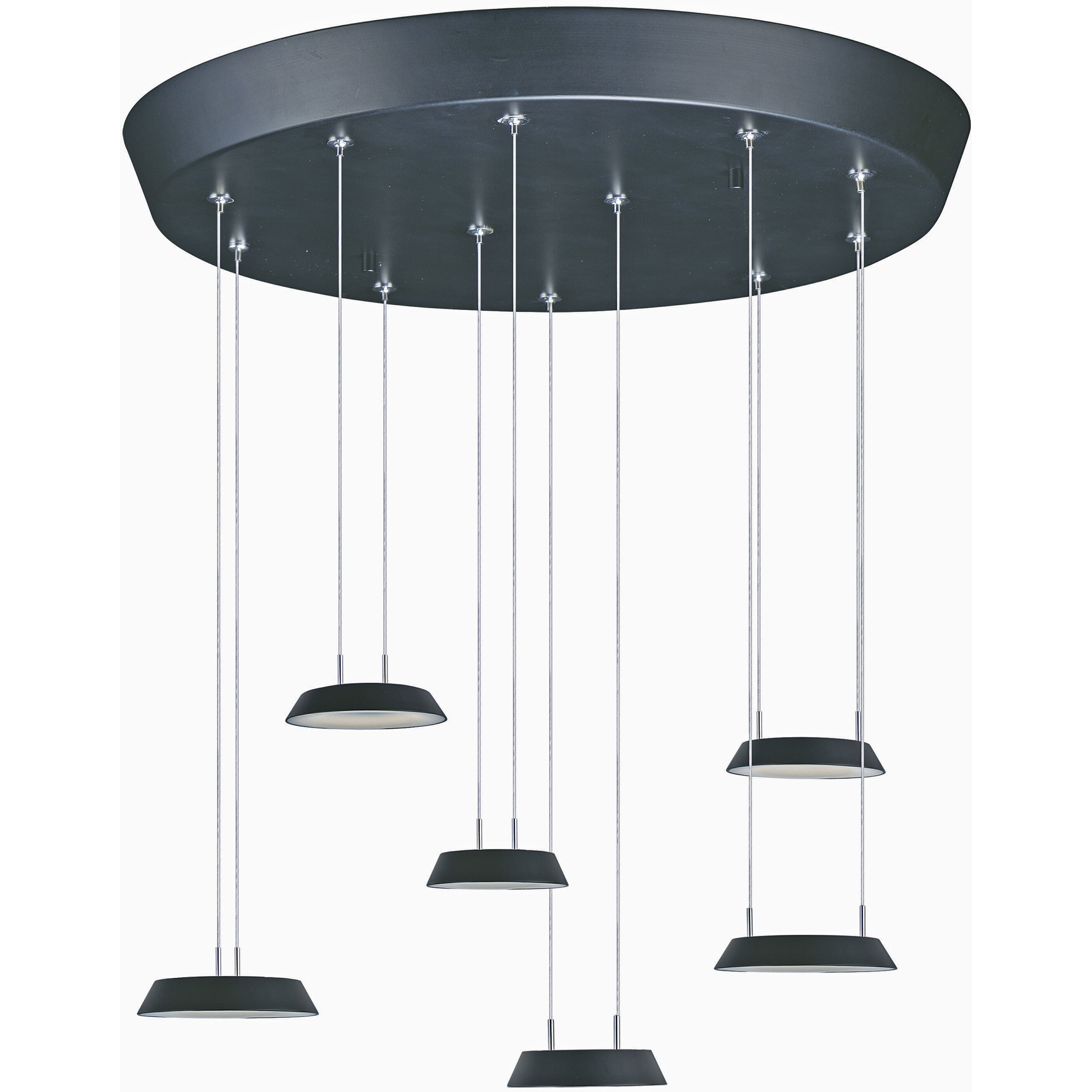 Quantum LED LED 19.5 inch Black Multi-Light Pendant Ceiling Light