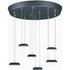 Quantum LED LED 19.5 inch Black Multi-Light Pendant Ceiling Light