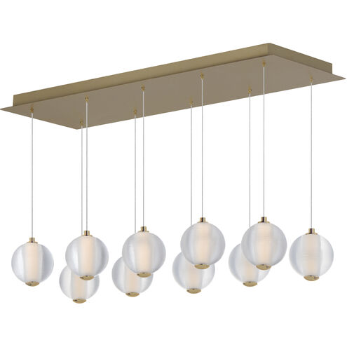 Rhythm LED 33.5 inch Gold Linear Pendant Ceiling Light