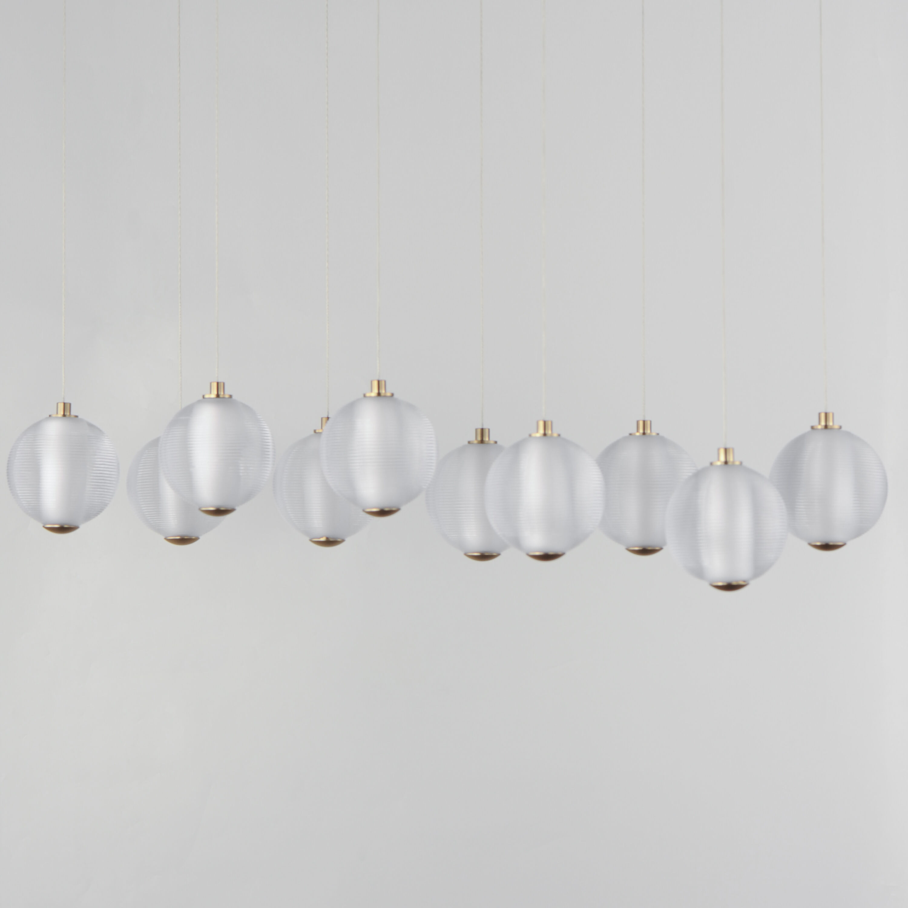 Rhythm LED 33.5 inch Gold Linear Pendant Ceiling Light