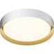Echo LED 24 inch White and Gold Flush Mount Ceiling Light in White/Gold