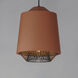 Phoenix LED 15.75 inch Brick and Black Single Pendant Ceiling Light