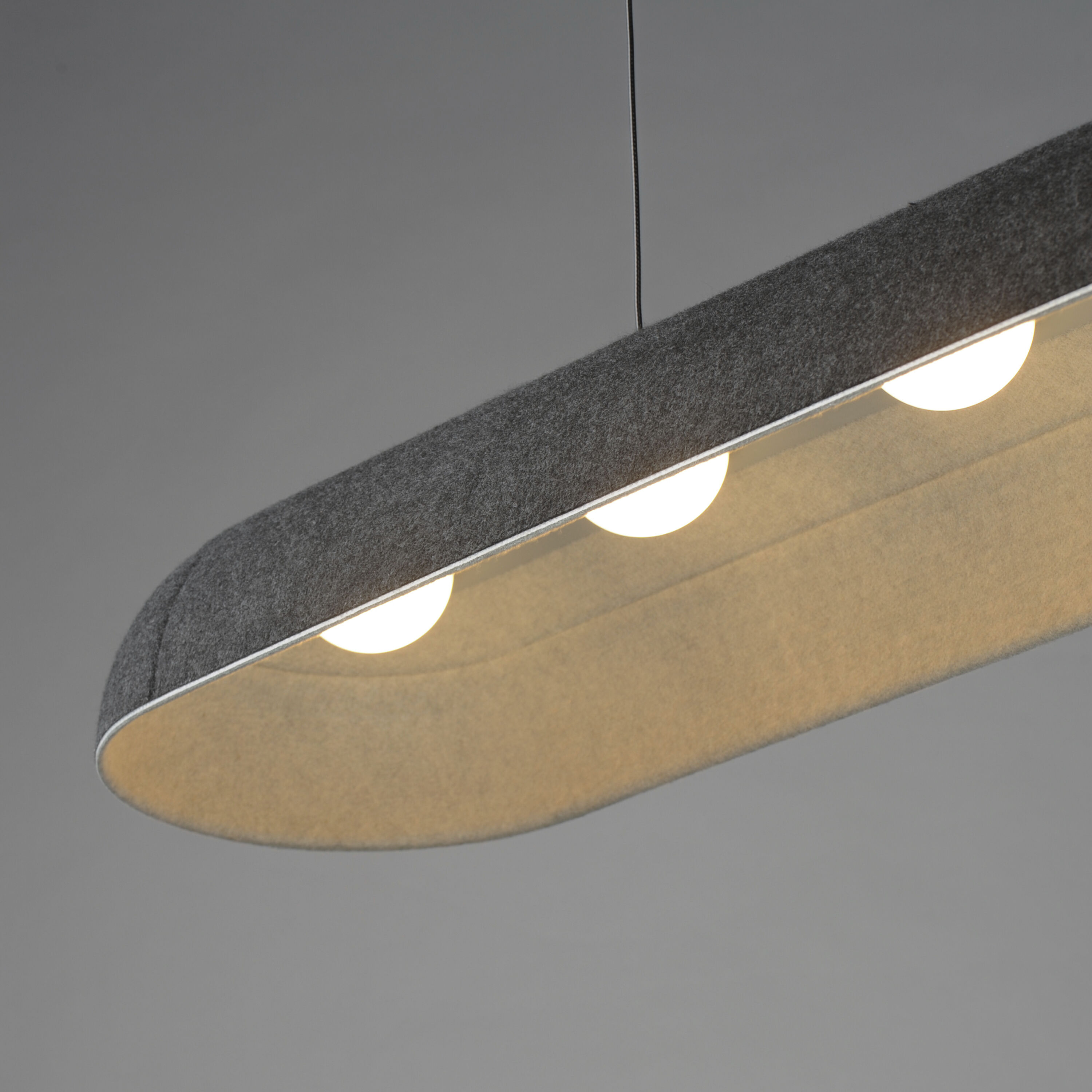 Wimbledon Linear Pendant Ceiling Light in Dark Grey