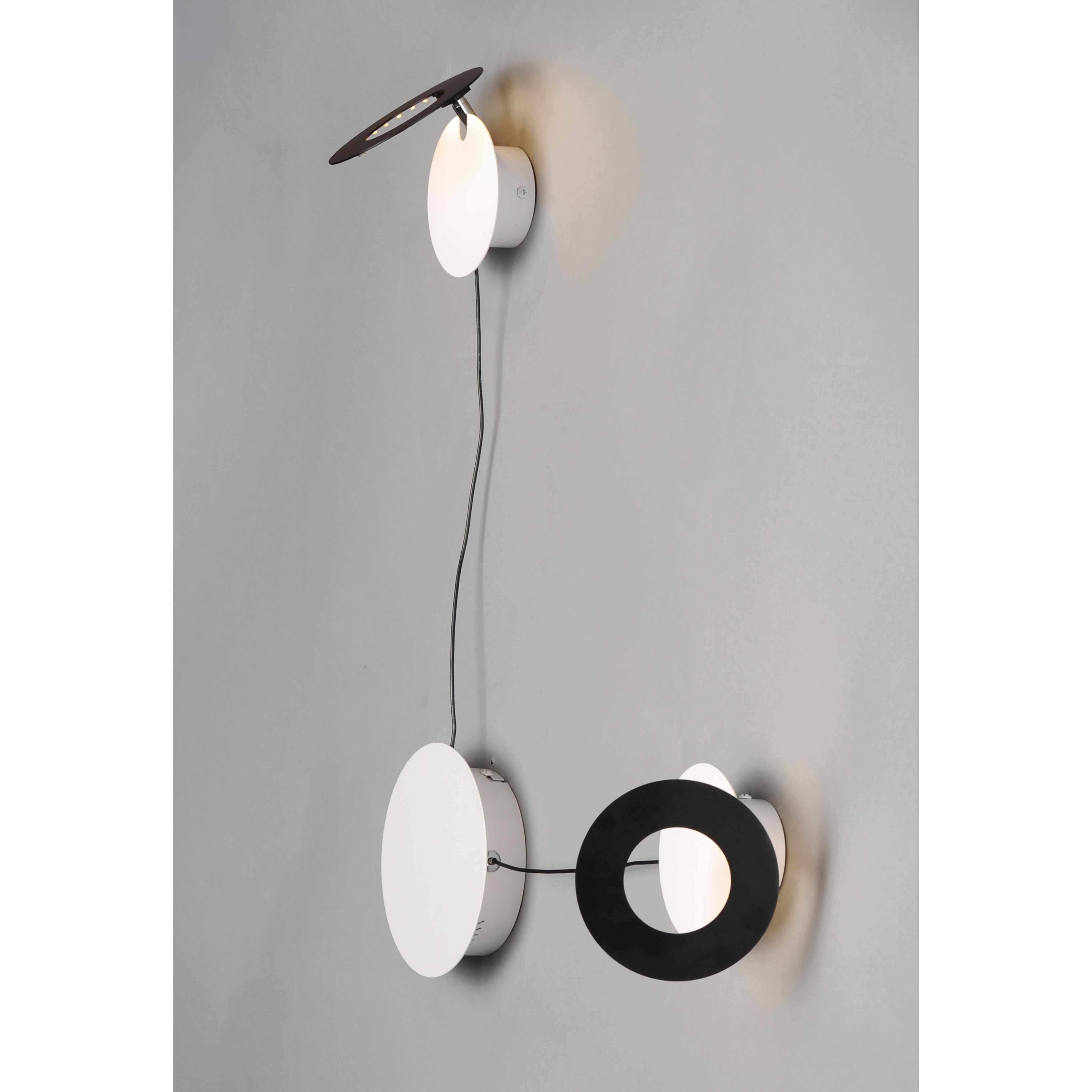 Orbital LED 17.5 inch Black and White ADA Wall Sconce Wall Light