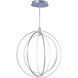 Concentric LED LED 27 inch Brushed Platinum Single Pendant Ceiling Light in Brushed Pewter