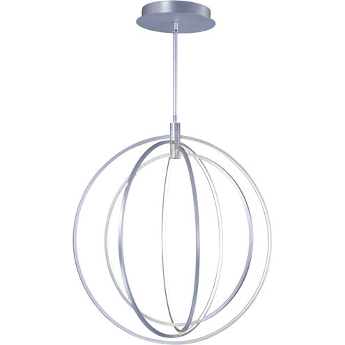 Concentric LED LED 27 inch Brushed Platinum Single Pendant Ceiling Light in Brushed Pewter