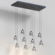 Dewdrop LED 30.5 inch Black Linear Pendant Ceiling Light