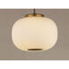 Soji LED 9 inch Black and Gold Single Pendant Ceiling Light