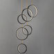 Hoopla LED 25 inch Black and Gold Single Pendant Ceiling Light in Black/Gold