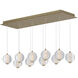 Rhythm LED 33.5 inch Gold Linear Pendant Ceiling Light