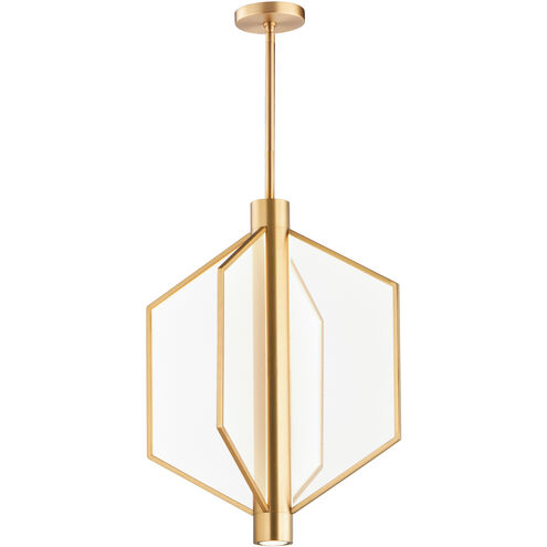 Telstar LED 18 inch Natural Aged Brass Single Pendant Ceiling Light