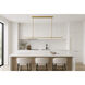 Dorian LED 47.5 inch Gold Linear Pendant Ceiling Light
