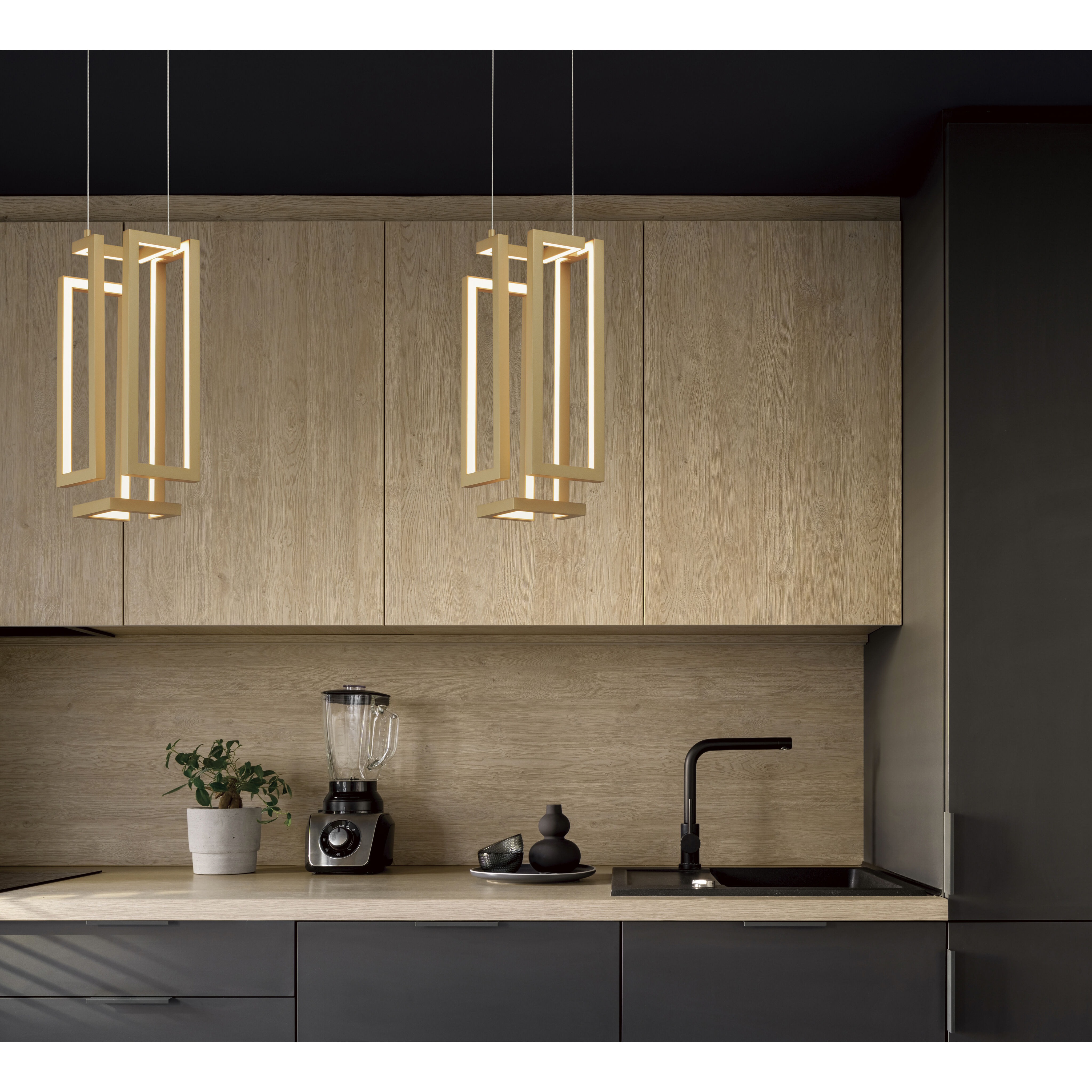 Penrose LED 7 inch Gold Single Pendant Ceiling Light