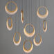 Lyra LED 28.5 inch Gold Multi-Light Pendant Ceiling Light