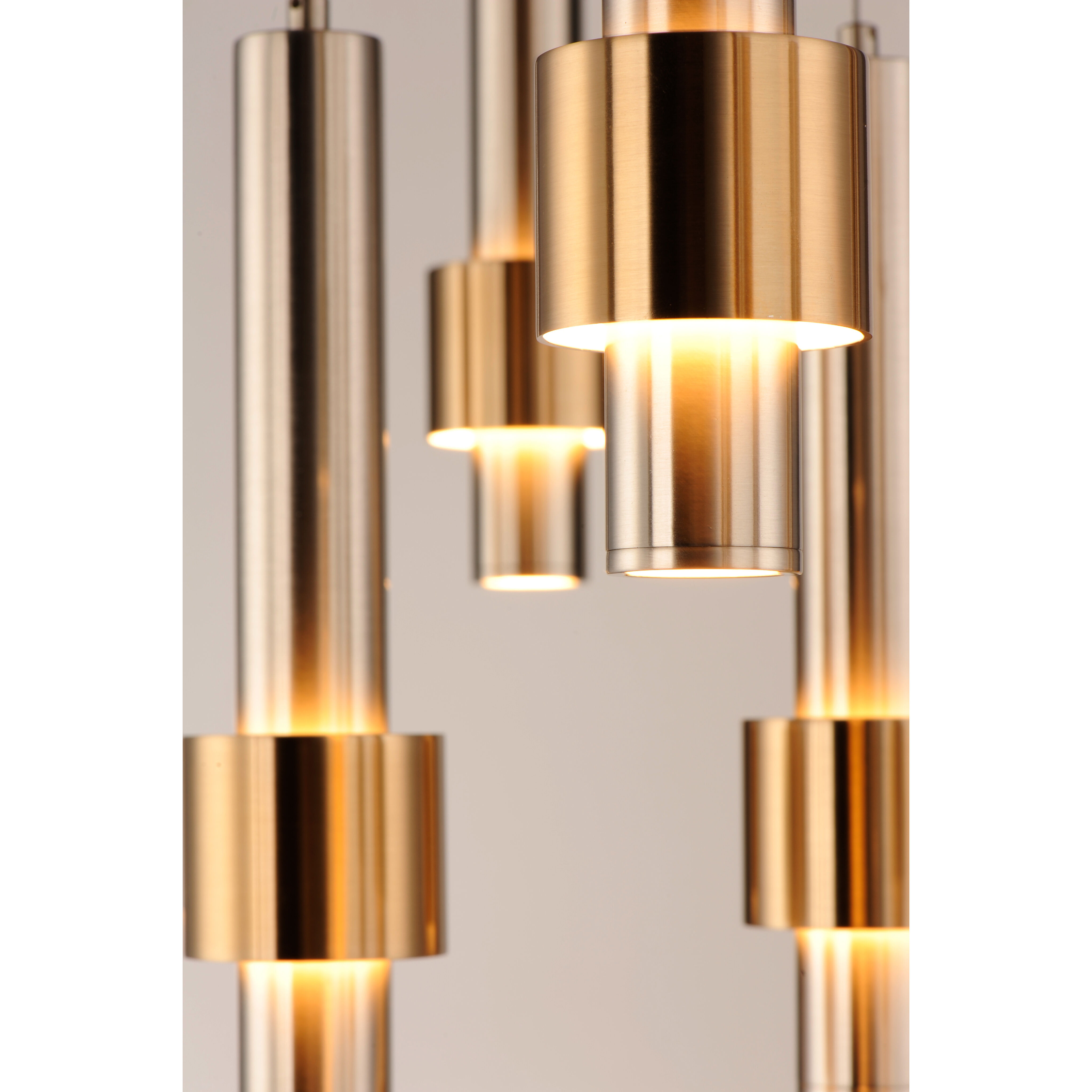 Reveal LED 18 inch Satin Nickel and Satin Brass Multi-Light Pendant Ceiling Light