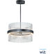 Chimes LED 23.75 inch Black and Satin Nickel Single Pendant Ceiling Light