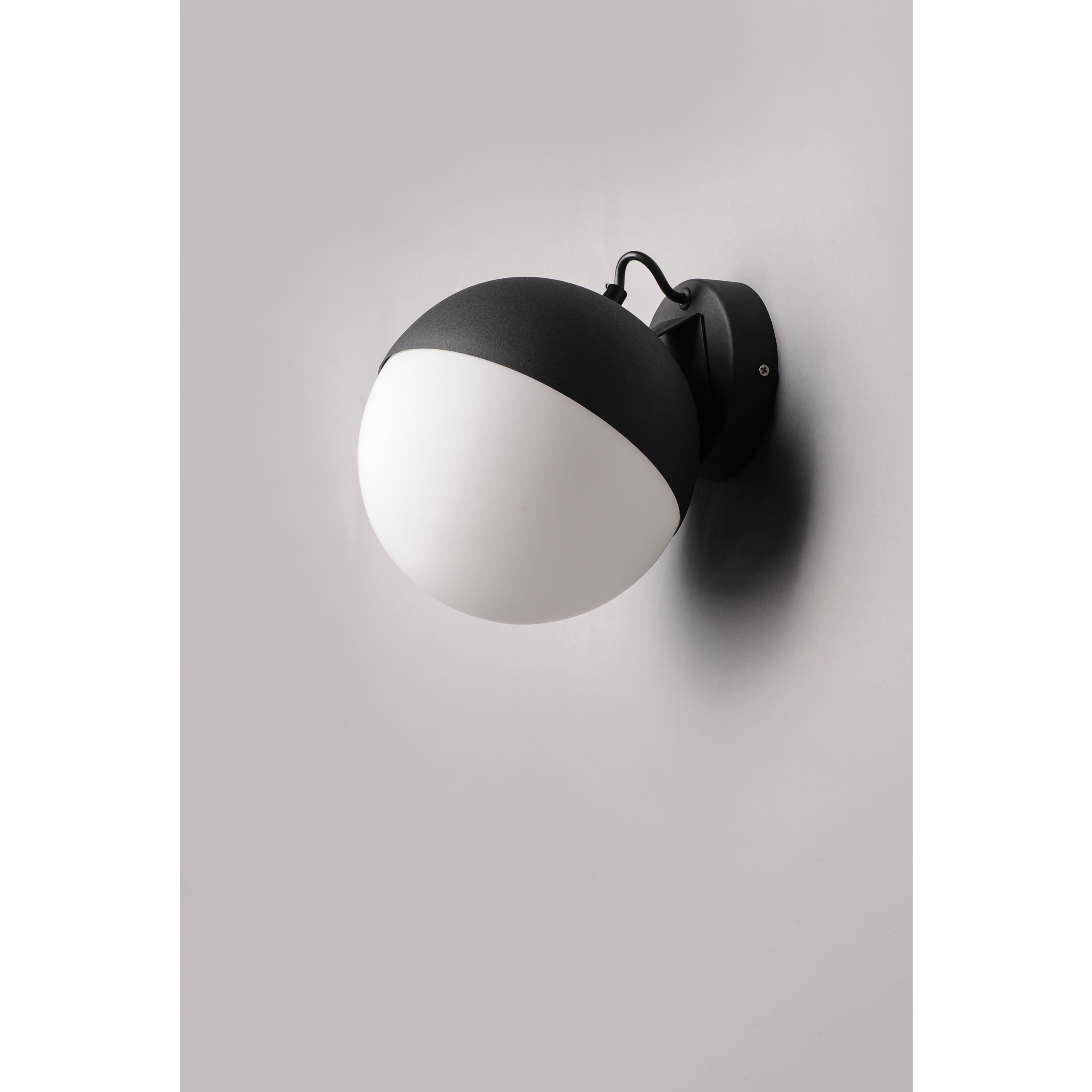 Half Moon LED 7.75 inch Black Wall Sconce Wall Light