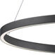 Groove 5CCT LED 32 inch Black Single Pendant Ceiling Light