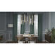 Flute LED 35.5 inch Multi-Plated Linear Pendant Ceiling Light
