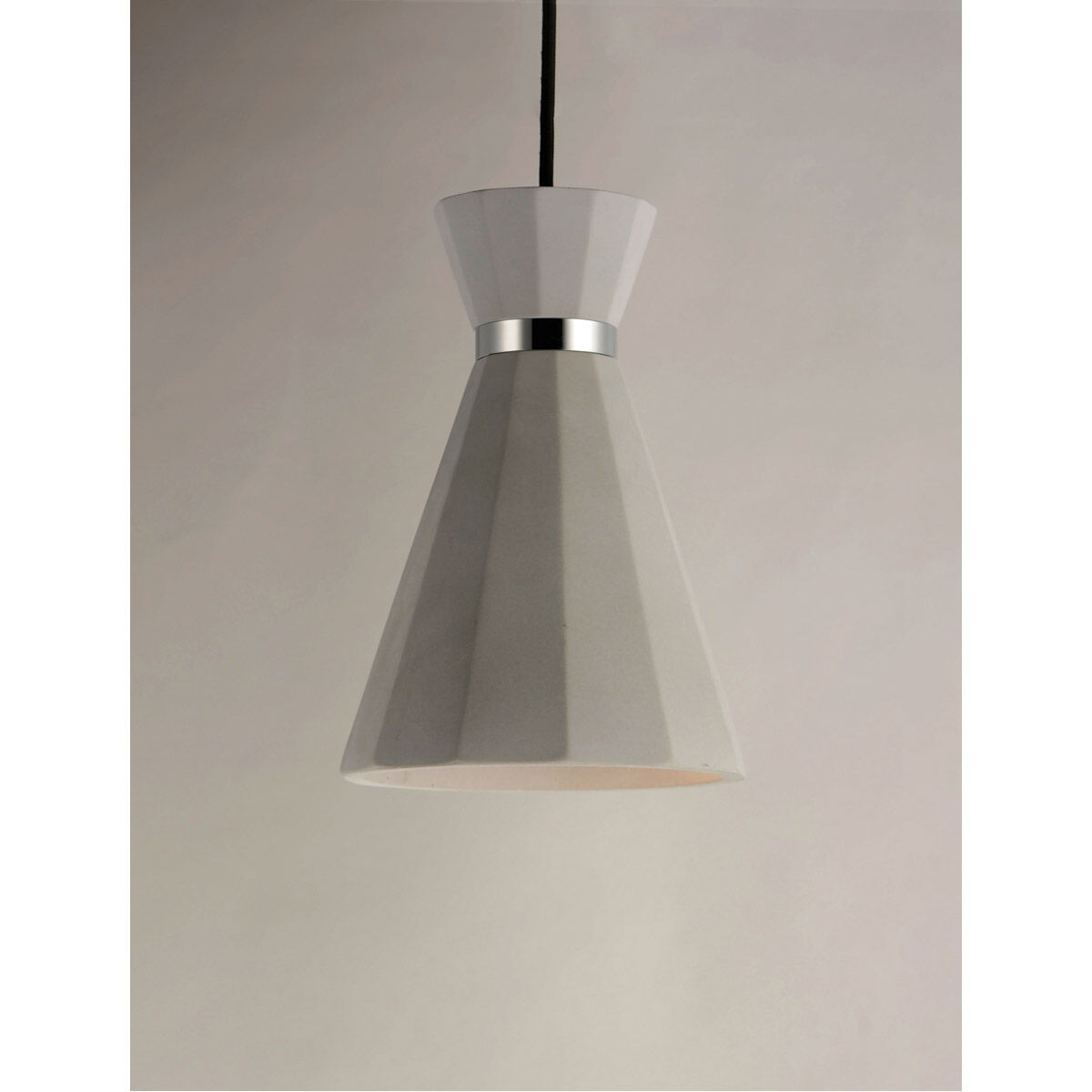Sash LED 7.75 inch Gray and Polished Chrome Single Pendant Ceiling Light
