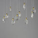 Pebble LED 35.5 inch Black and Polished Gold Linear Pendant Ceiling Light