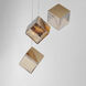 Ice Cube LED 18.5 inch French Gold Multi-Light Pendant Ceiling Light