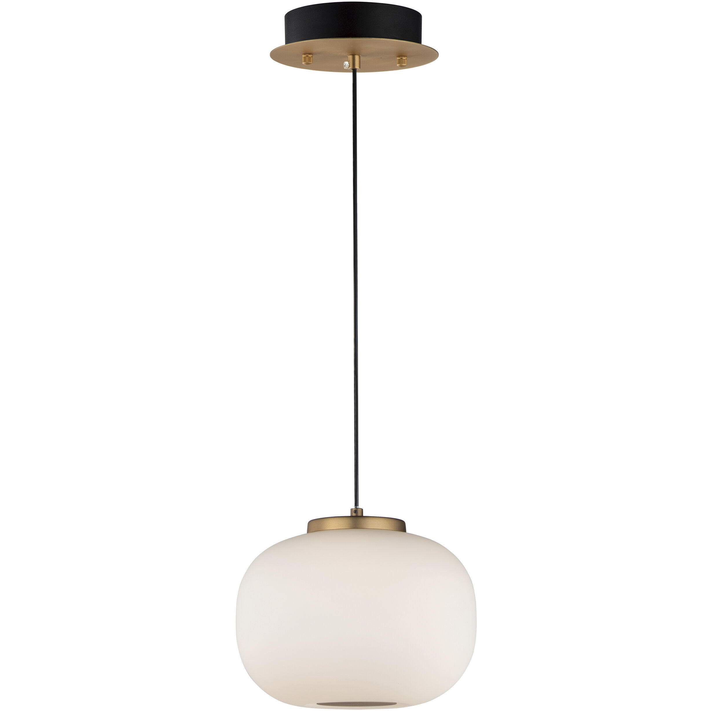 Soji LED 9 inch Black and Gold Single Pendant Ceiling Light