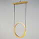 Tether LED 5.5 inch Natural Aged Brass Single Pendant Ceiling Light