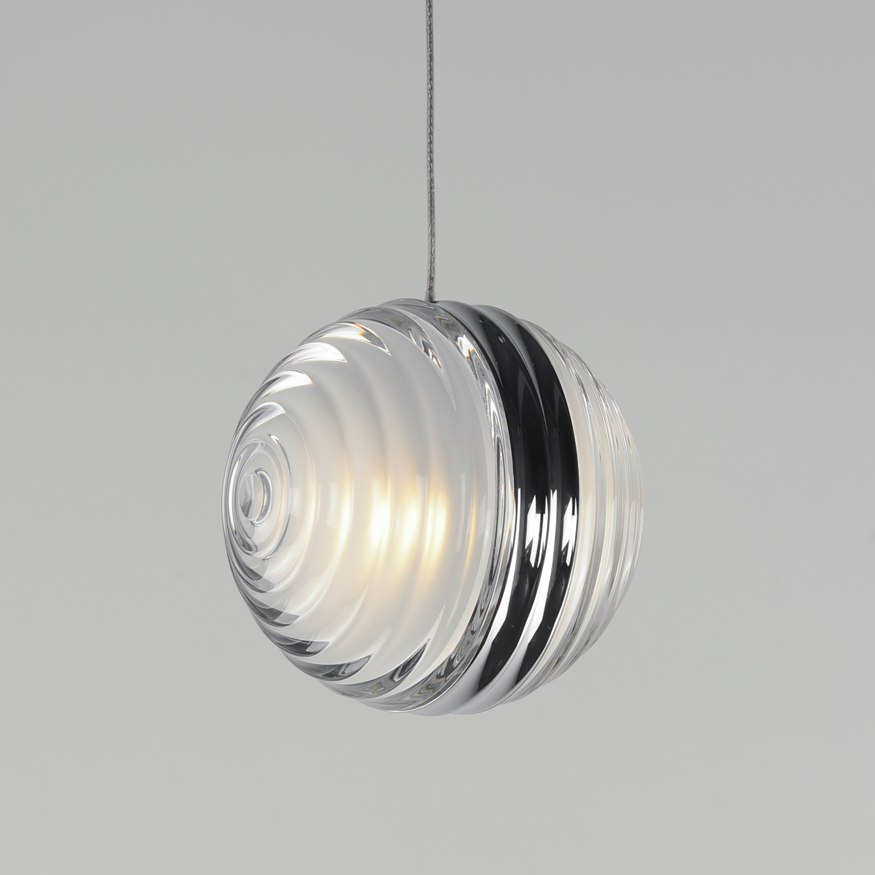 Pulse LED 4.75 inch Polished Chrome Single Pendant Ceiling Light