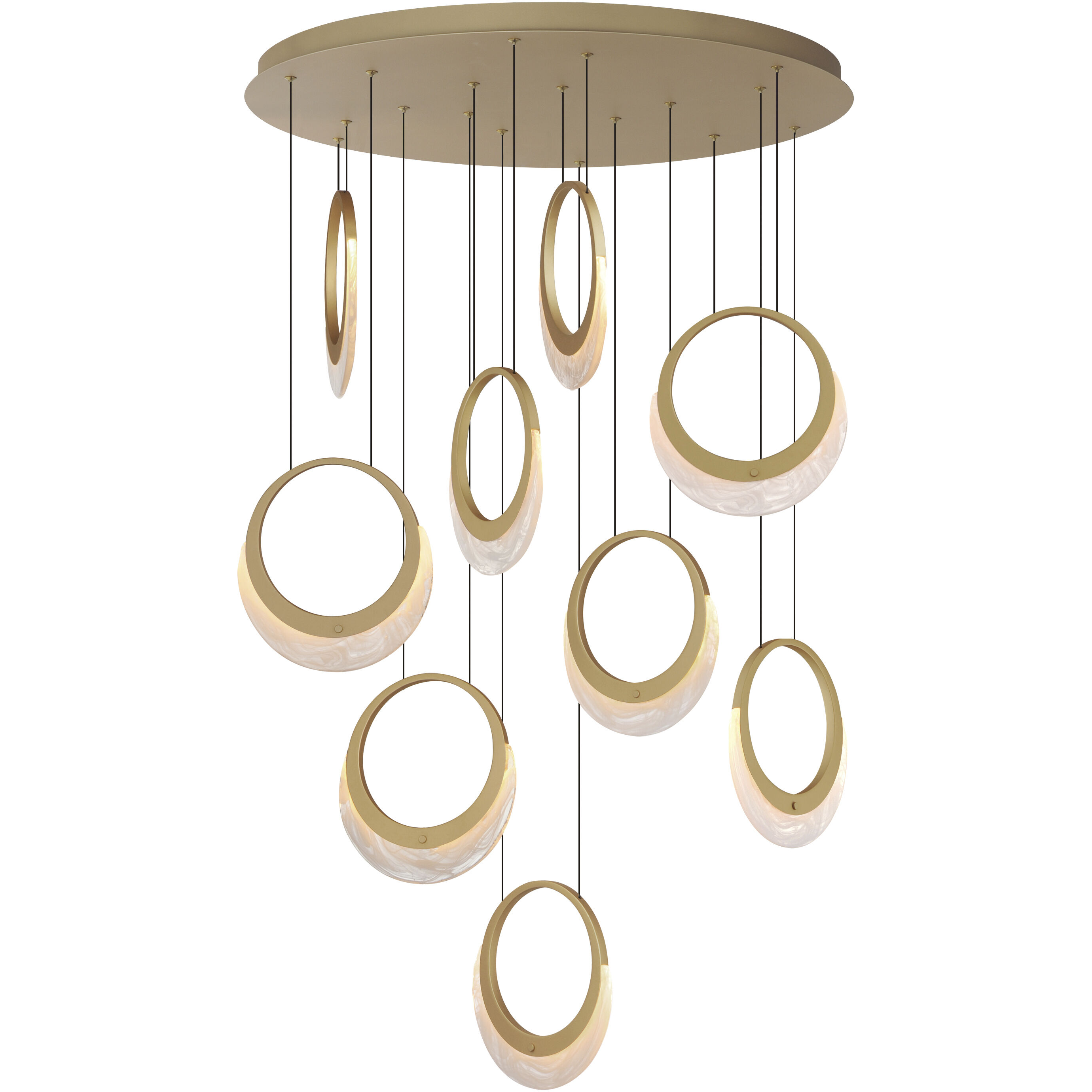 Lyra LED 28.5 inch Gold Multi-Light Pendant Ceiling Light