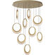 Lyra LED 28.5 inch Gold Multi-Light Pendant Ceiling Light