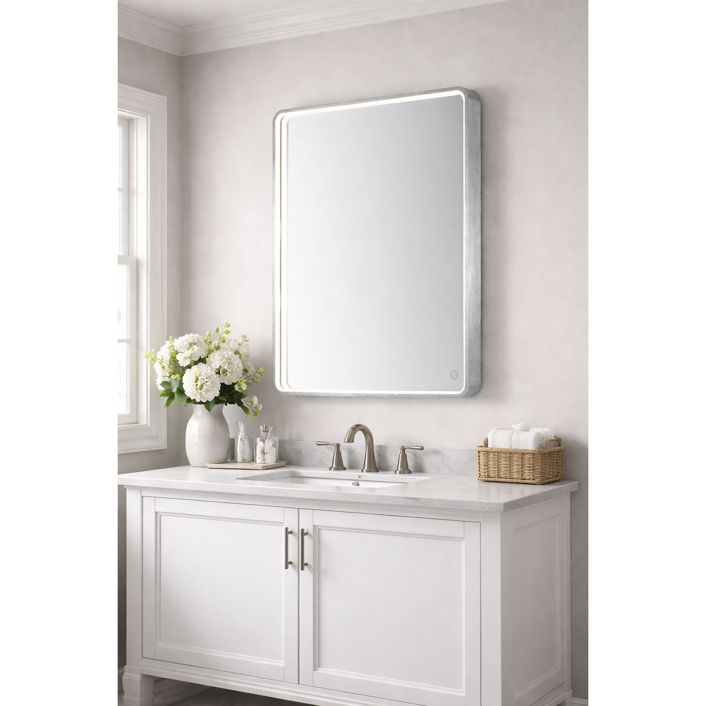 Mirror 31.5 X 23.75 inch Anodized Bronze LED Wall Mirror