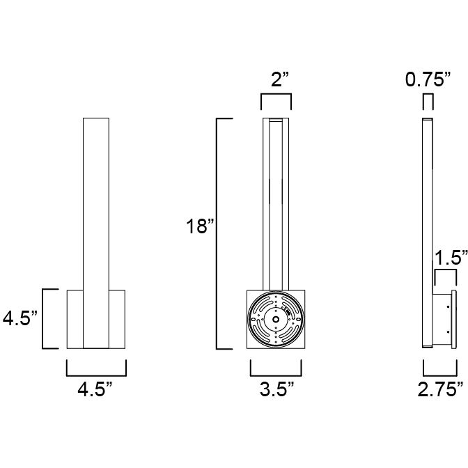 Alumilux Line 5CCT LED 4.5 inch Black Outdoor Wall Mount