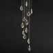 Pebble LED 15.75 inch Black and Polished Gold Multi-Light Pendant Ceiling Light
