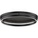 Groove 5CCT LED 24 inch Black Flush Mount Ceiling Light