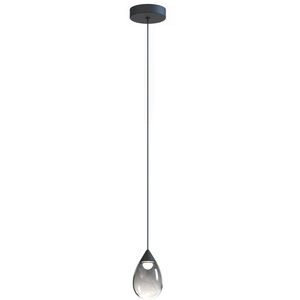 Dewdrop LED 4 inch Black Mini Pendant Ceiling Light