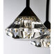 Hope LED 33.75 inch Black and Metallic Gold Linear Pendant Ceiling Light