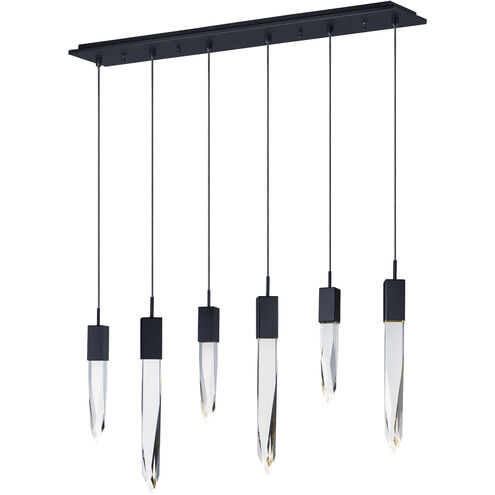 Quartz LED 39.25 inch Black Linear Pendant Ceiling Light