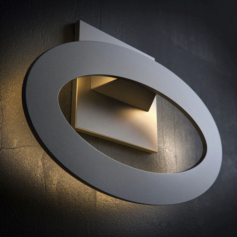 Alumilux Ellipse Wall Sconce Wall Light in Satin Aluminum