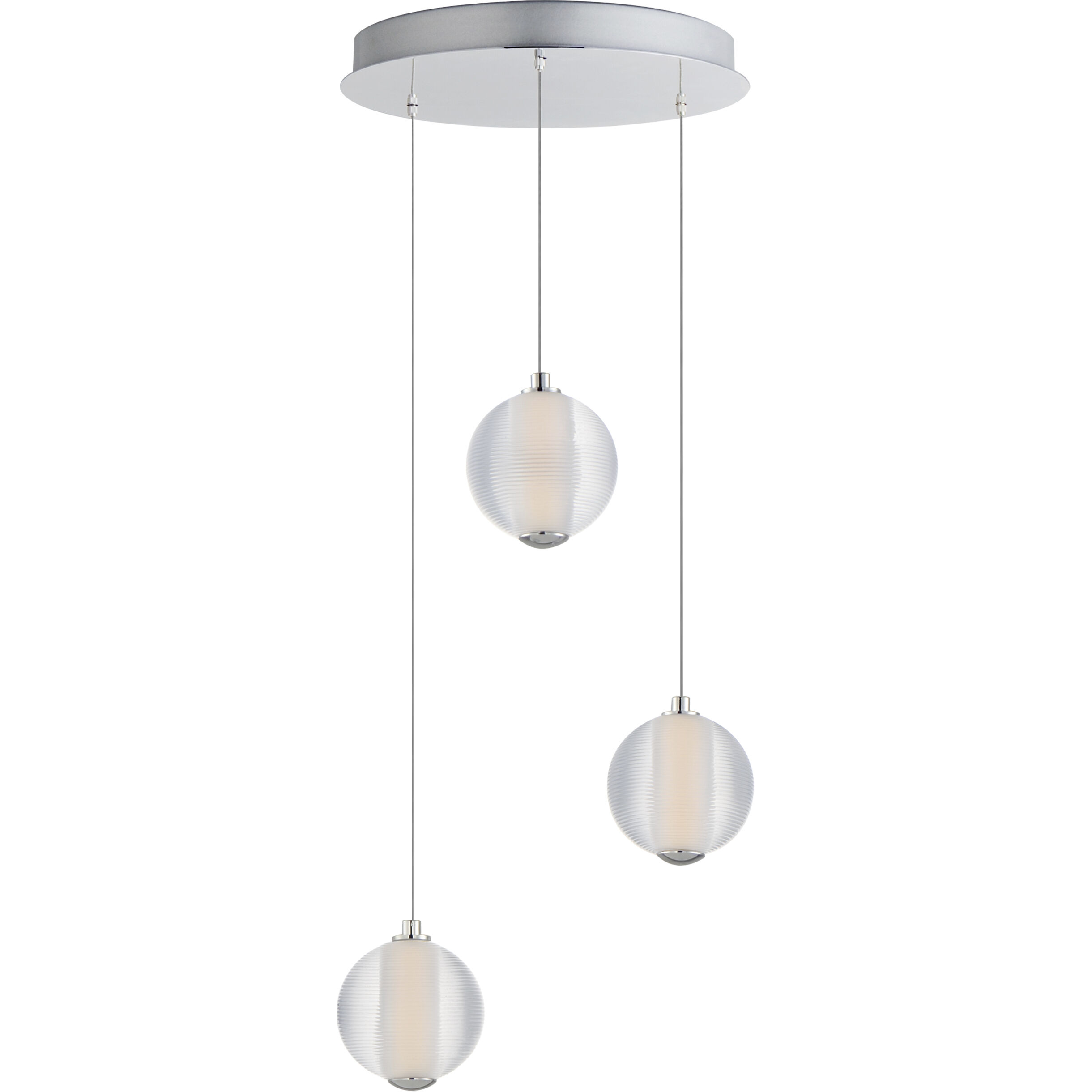 Rhythm LED 11.75 inch Polished Chrome Multi-Light Pendant Ceiling Light