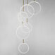 Hoopla LED 25 inch White and Gold Single Pendant Ceiling Light in White/Gold