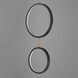 Hoopla LED 15.75 inch Black and Gold Multi-Light Pendant Ceiling Light in Black/Gold