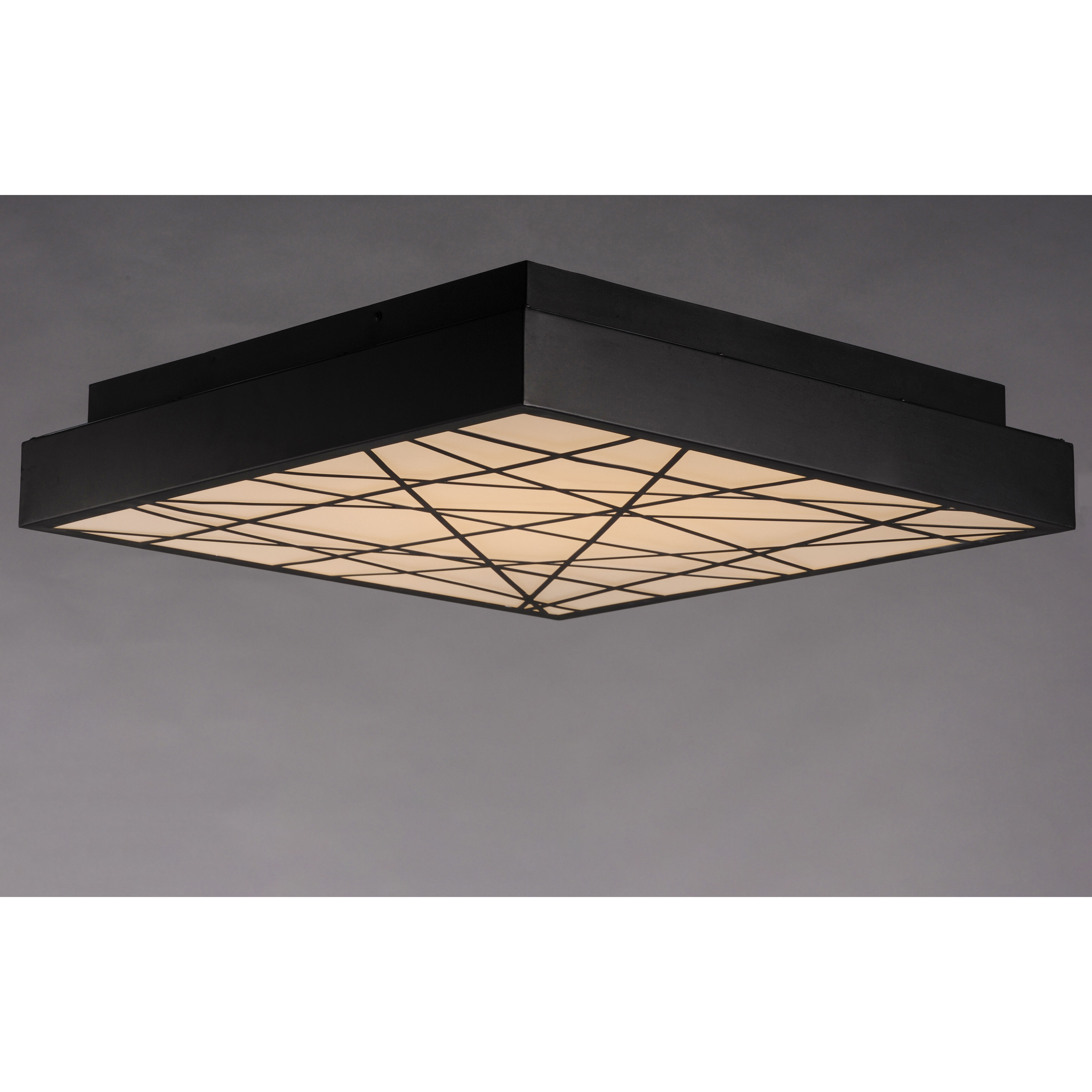 Intersect LED 23.5 inch Black Flush Mount Ceiling Light