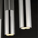 Torch Linear Pendant Ceiling Light in Polished Chrome