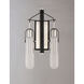 Capsule LED 12.5 inch Black and Brushed Aluminum Bath Vanity Wall Light
